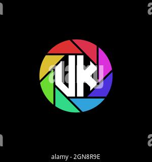 UK Initial ESport gaming logo. Modern head Skull shape template vector logo Stock Vector