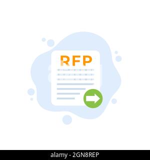RFP, send request for proposal, vector icon Stock Vector