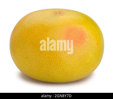 yellow grapefruit path isolated on white Stock Photo