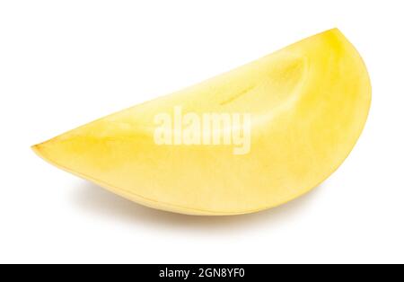 sliced pepino path isolated on white Stock Photo