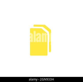 Sim card icon isolated on white background, sim vector Illustration design Stock Vector