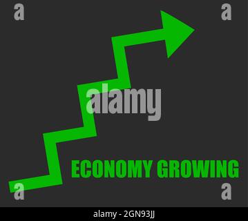 Economy growth vector illustration, economy growing Stock Vector