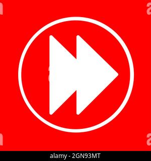 Music app icon vector illustration, forward music icon, vector design of forwarding music Stock Vector