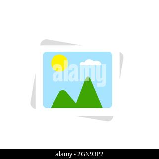 Gallery icon vector illustration, photos app icon Stock Vector