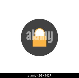 Lock app icon isolated on white background, security sign concept Stock Vector