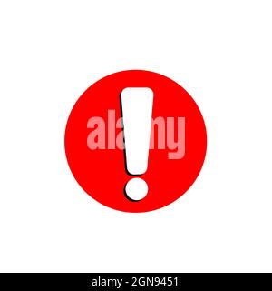 Attention icon isolated on white background, exclamation logo Stock Vector