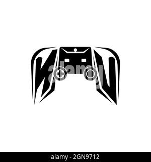 KW Monogram Logo Letter Pillars Geometric shape style vector, Law Firm Company Stock Vector
