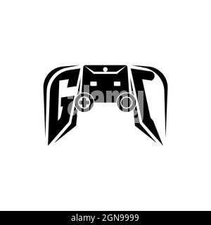 GC Initial ESport gaming logo. Game console shape style vector template Stock Vector