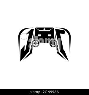 JC Initial ESport gaming logo. Game console shape style vector template Stock Vector