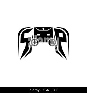 SP Initial ESport gaming logo. Game console shape style vector template Stock Vector