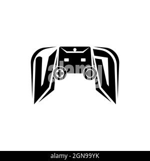 UD Initial ESport gaming logo. Game console shape style vector template Stock Vector