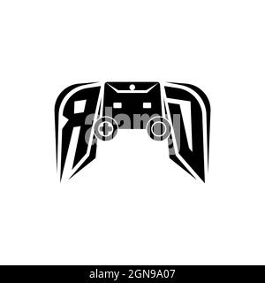 RD Initial ESport gaming logo. Game console shape style vector template Stock Vector