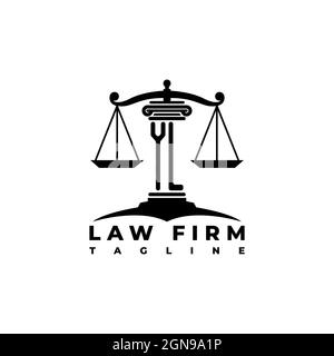 YL Monogram Logo Letter Pillars Geometric shape style vector, Law Firm Company Stock Vector