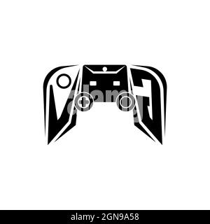 VG Initial ESport gaming logo. Game console shape style vector template Stock Vector
