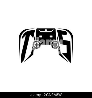TS Initial ESport gaming logo. Game console shape style vector template Stock Vector