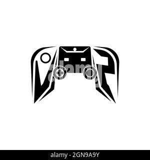 VZ Initial ESport gaming logo. Game console shape style vector template Stock Vector