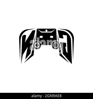NG Initial ESport gaming logo. Game console shape style vector template Stock Vector