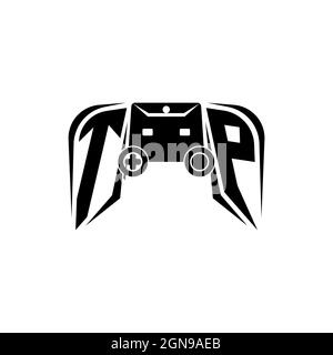 TP Initial ESport gaming logo. Game console shape style vector template Stock Vector