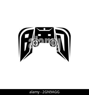 BD Initial ESport gaming logo. Game console shape style vector template Stock Vector