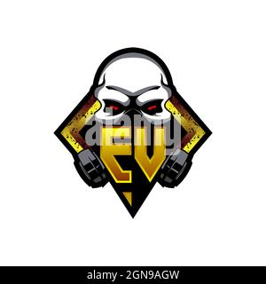 NA Initial ESport gaming logo. Game console shape style vector template Stock Vector