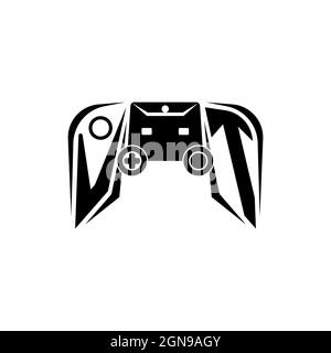 VT Initial ESport gaming logo. Game console shape style vector template Stock Vector