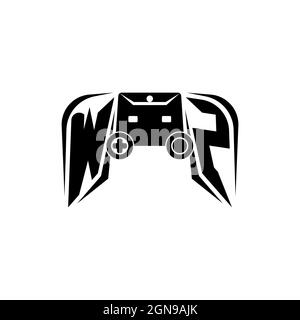 WZ Initial ESport gaming logo. Game console shape style vector template Stock Vector