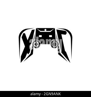 XC Initial ESport gaming logo. Game console shape style vector template Stock Vector