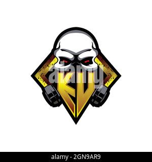 XE Initial ESport gaming logo. Game console shape style vector template Stock Vector