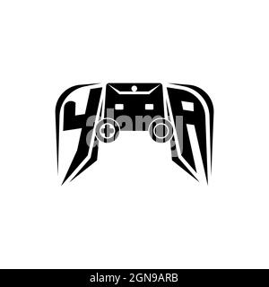 YA Initial ESport gaming logo. Game console shape style vector template Stock Vector