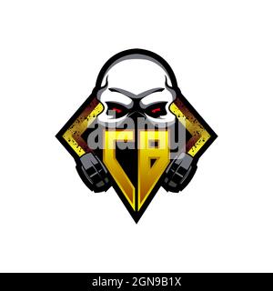 ED Initial ESport gaming logo. Game console shape style vector template Stock Vector