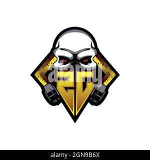 YX Initial ESport gaming logo. Game console shape style vector template Stock Vector