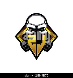 YZ Initial ESport gaming logo. Game console shape style vector template Stock Vector