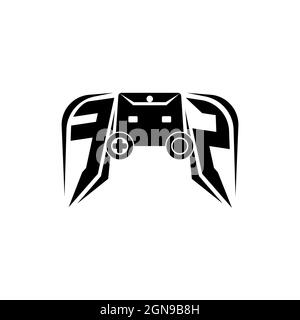 FZ Initial ESport gaming logo. Game console shape style vector template Stock Vector