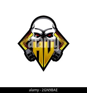 RB Initial ESport gaming logo. Game console shape style vector template Stock Vector