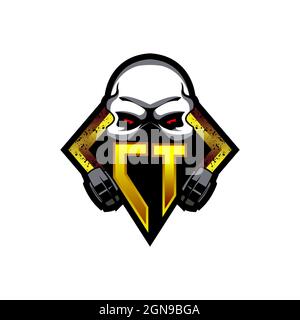 EV Initial ESport gaming logo. Game console shape style vector template Stock Vector