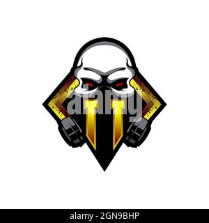 SJ Initial ESport gaming logo. Game console shape style vector template Stock Vector