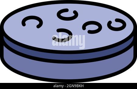 Multilayer fabric icon. Outline multilayer fabric vector icon color flat isolated Stock Vector