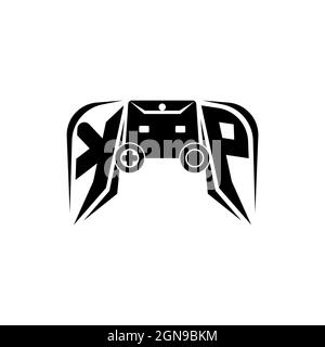 KP Initial ESport gaming logo. Game console shape style vector template Stock Vector