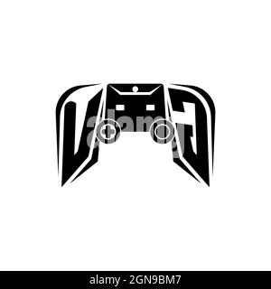 UG Initial ESport gaming logo. Game console shape style vector template Stock Vector