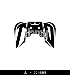 TO Initial ESport gaming logo. Game console shape style vector template Stock Vector