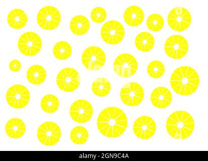 Pineapple slices pattern on white background Stock Vector