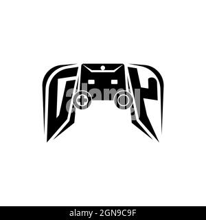 DY Initial ESport gaming logo. Game console shape style vector template Stock Vector