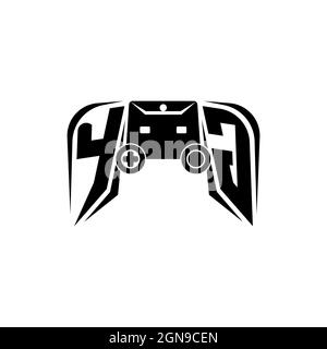 YG Initial ESport gaming logo. Game console shape style vector template Stock Vector