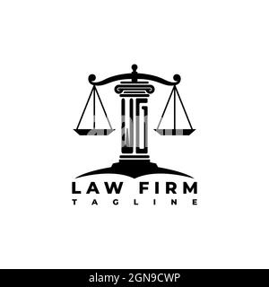 WG Monogram Logo Letter Pillars Geometric shape style vector, Law Firm Company Stock Vector