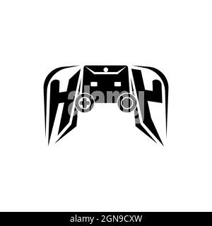 HY Initial ESport gaming logo. Game console shape style vector template Stock Vector