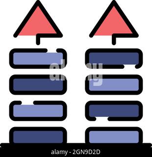 Fabric feature icon. Outline fabric feature vector icon color flat isolated Stock Vector