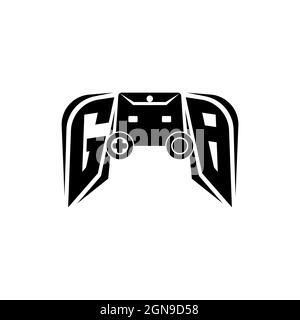 GB Initial ESport gaming logo. Game console shape style vector template Stock Vector
