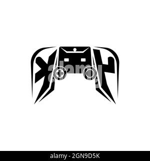 KY Initial ESport gaming logo. Game console shape style vector template Stock Vector