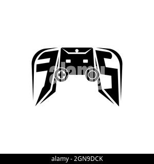 FS Initial ESport gaming logo. Game console shape style vector template Stock Vector