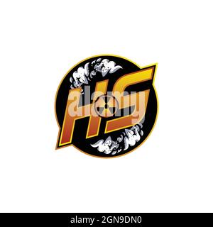 HT Logo monogram with Skull Shape designs template vector icon modern Stock Vector